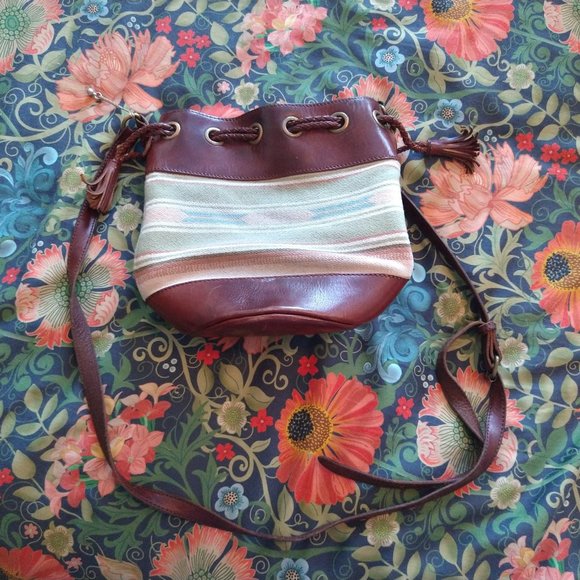 Pendleton Bags Pendleton Bucket Bag In Leather And Wool Poshmark